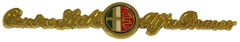 Schriftzug CentroStile-AlfaRomeo gold seitlich 140x23mm Paar 2 Stück