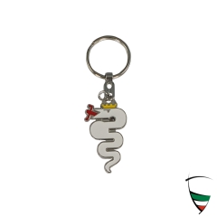 portachiavi serpente bianco