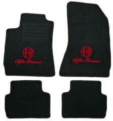 FLOOR MATS 159 >04/08 BLACK/RED EMBLEM LATEX BACK SURFACE